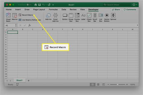 excel online macros
